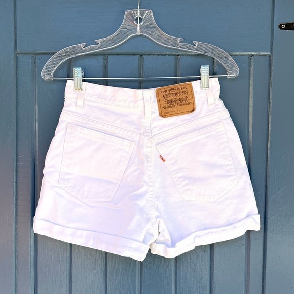 Levi's Pants - Vintage 90s Levi's 954 Orange Tab
White Denim High Rise Cuffed Shorts Sz 5